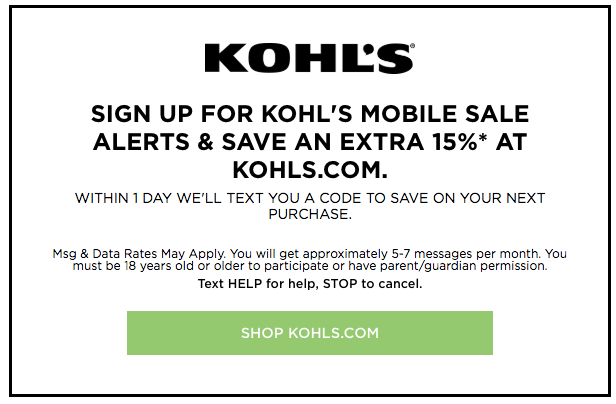 h&m text message discount