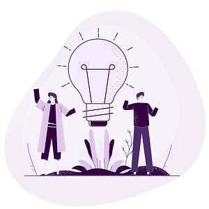 light bulb marketing people