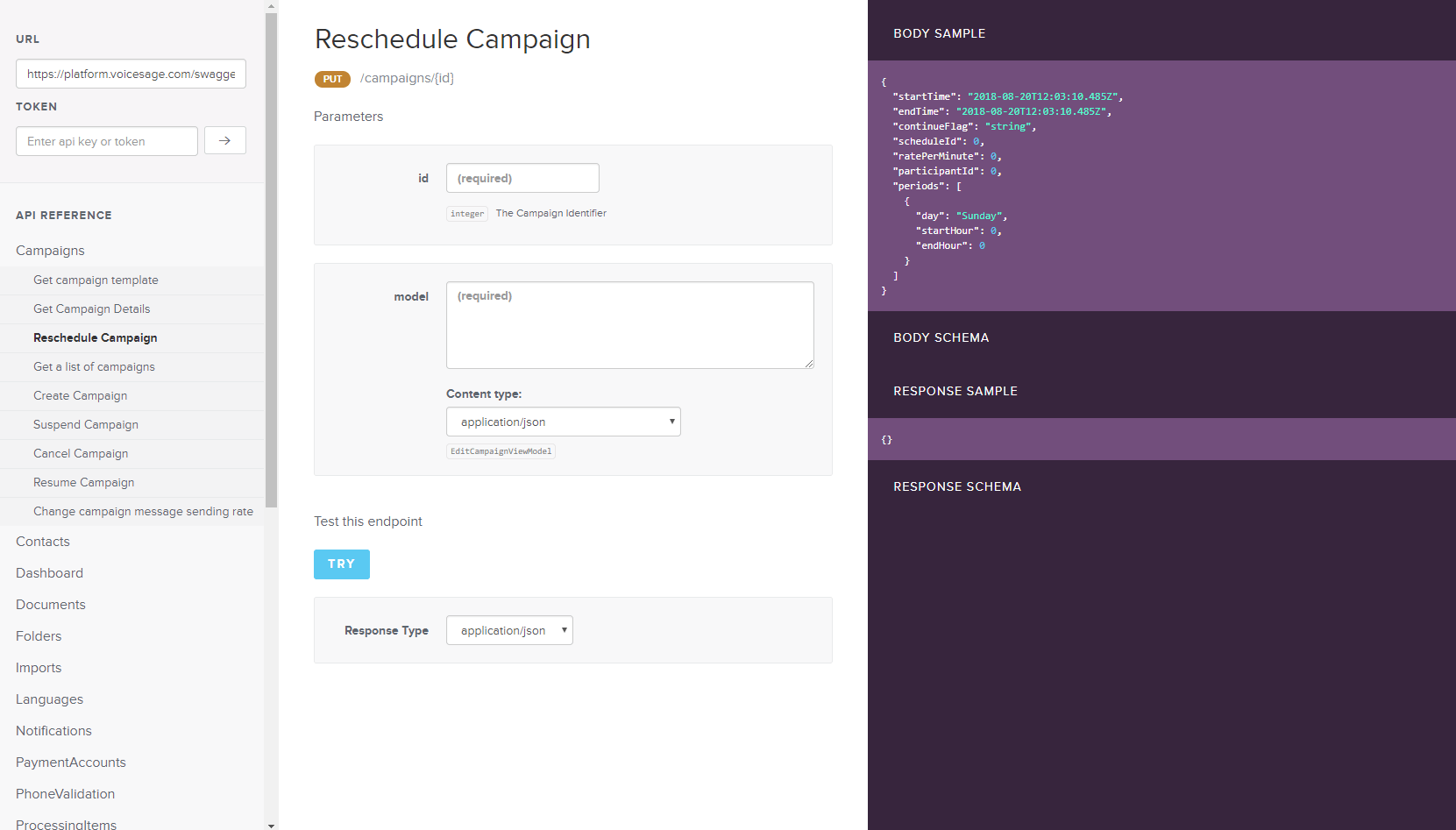 Customer Engagement API