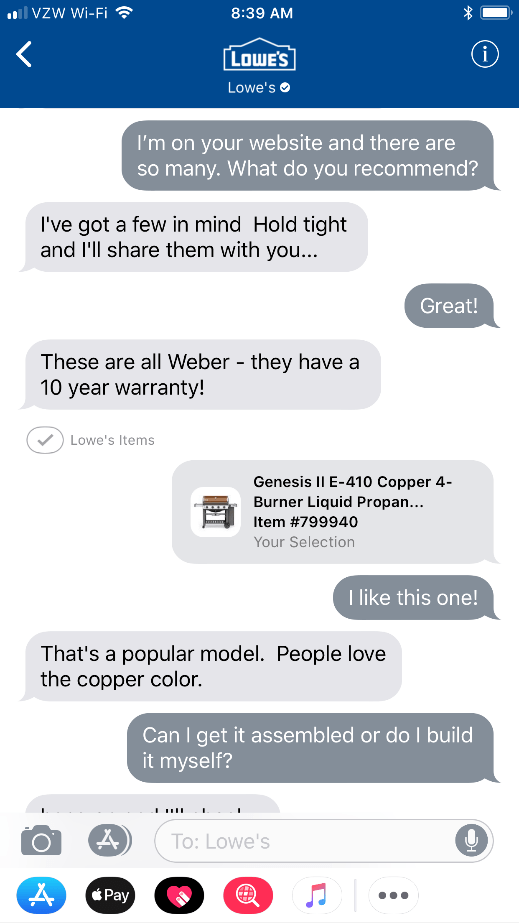 automated SMS campaign idea business-chat