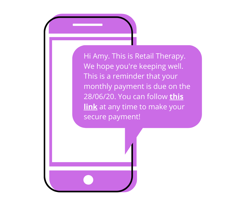 retail bank collections sms