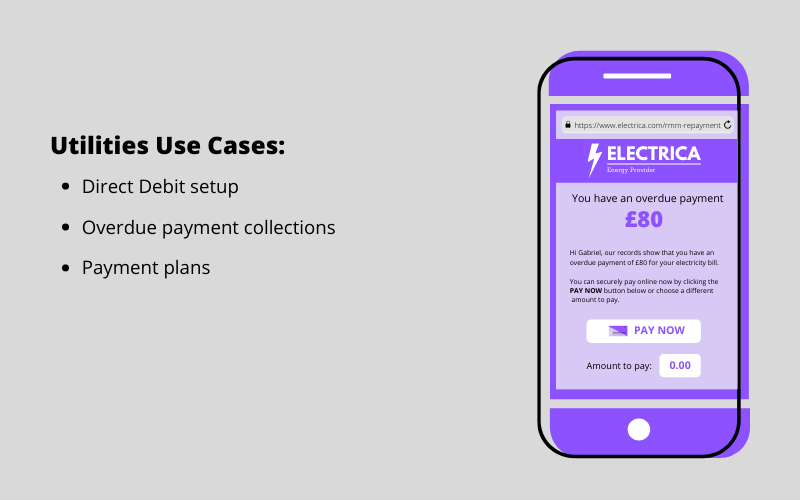 text message demo for utilities phone vector