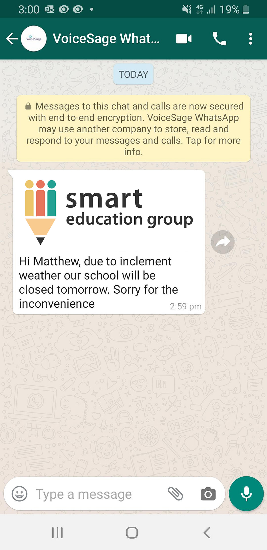 weather warning text