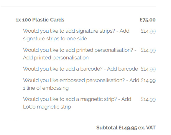 barcodes plastic cards